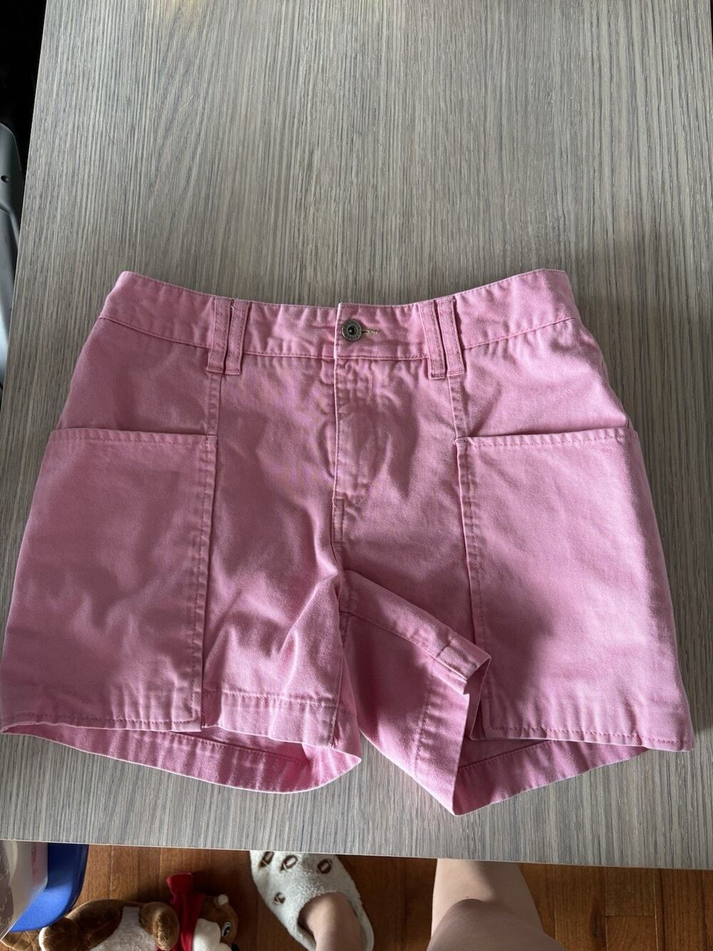 Tommy Hilfiger Womens Pink Cargo Utility Shorts Size 6 Cotton Pockets Belt Loops